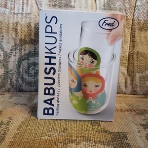 3 Nesting Doll Matryoshka Glasses Babushkups NIB